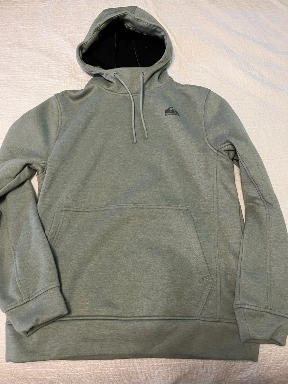 Quiksilver Men’s Sage Green Hoodie with Drawstring Hood